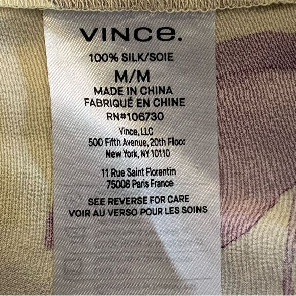 Vince Women's Nouveau Magnolia L/S Relaxed Shirt Size Medium Color Sun Dew - Picture 7 of 11